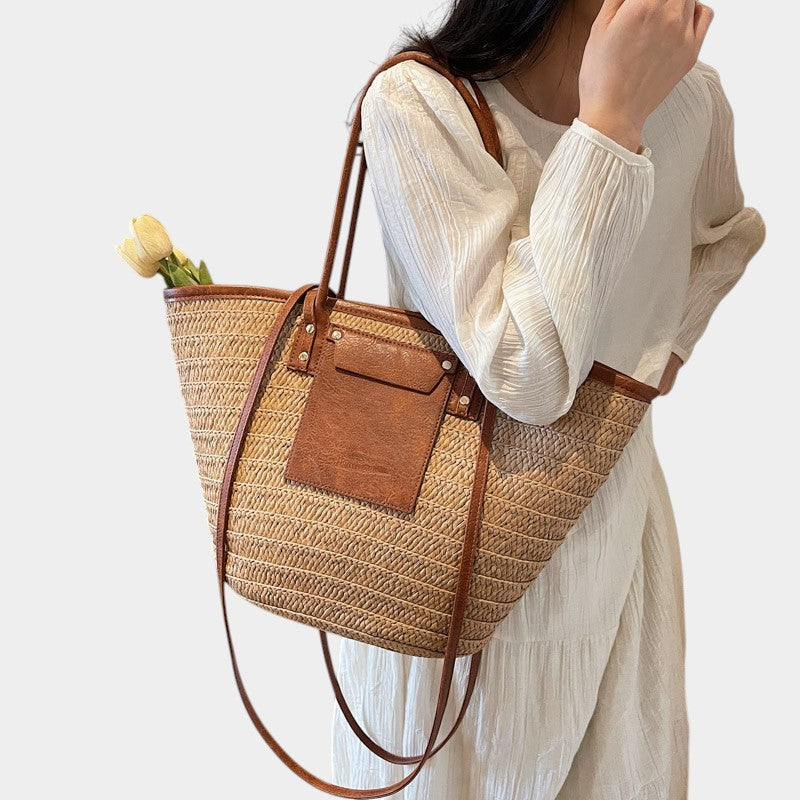 Maison Étoile™ | Fourre-tout en paille, parfait pour l’été