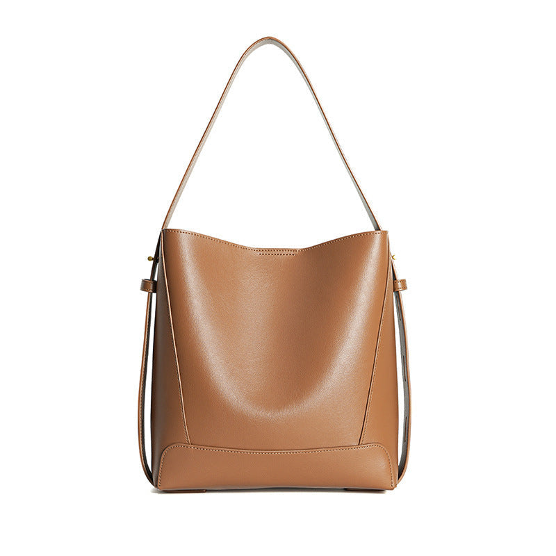 Maison Étoile™ | Sac seau à bandoulière en cuir pour femme