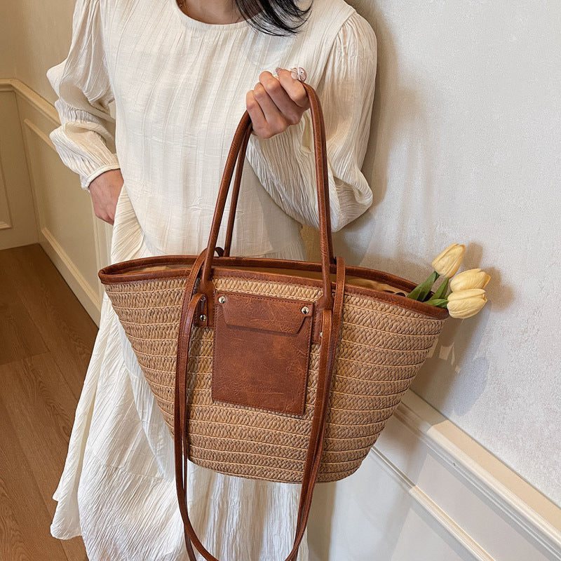 Maison Étoile™ | Fourre-tout en paille, parfait pour l’été