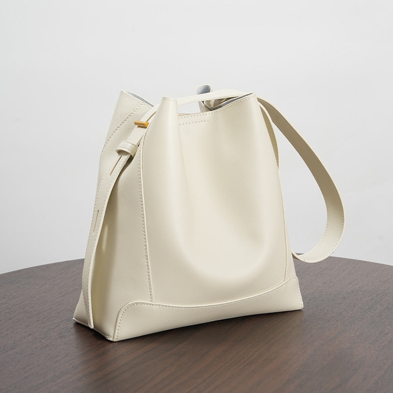 Maison Étoile™ | Sac seau à bandoulière en cuir pour femme