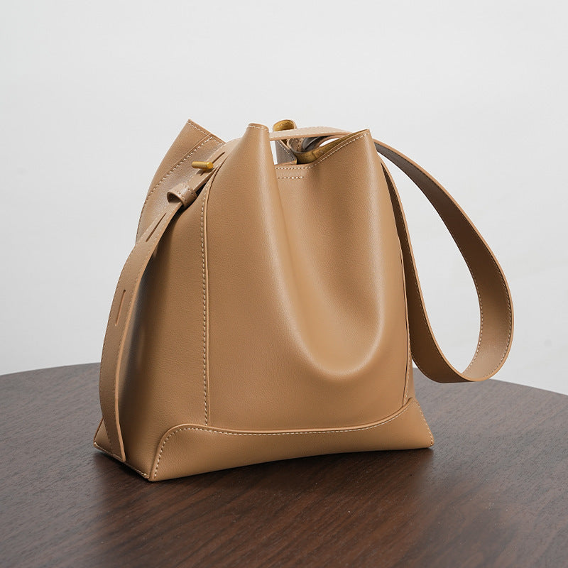 Maison Étoile™ | Sac seau à bandoulière en cuir pour femme