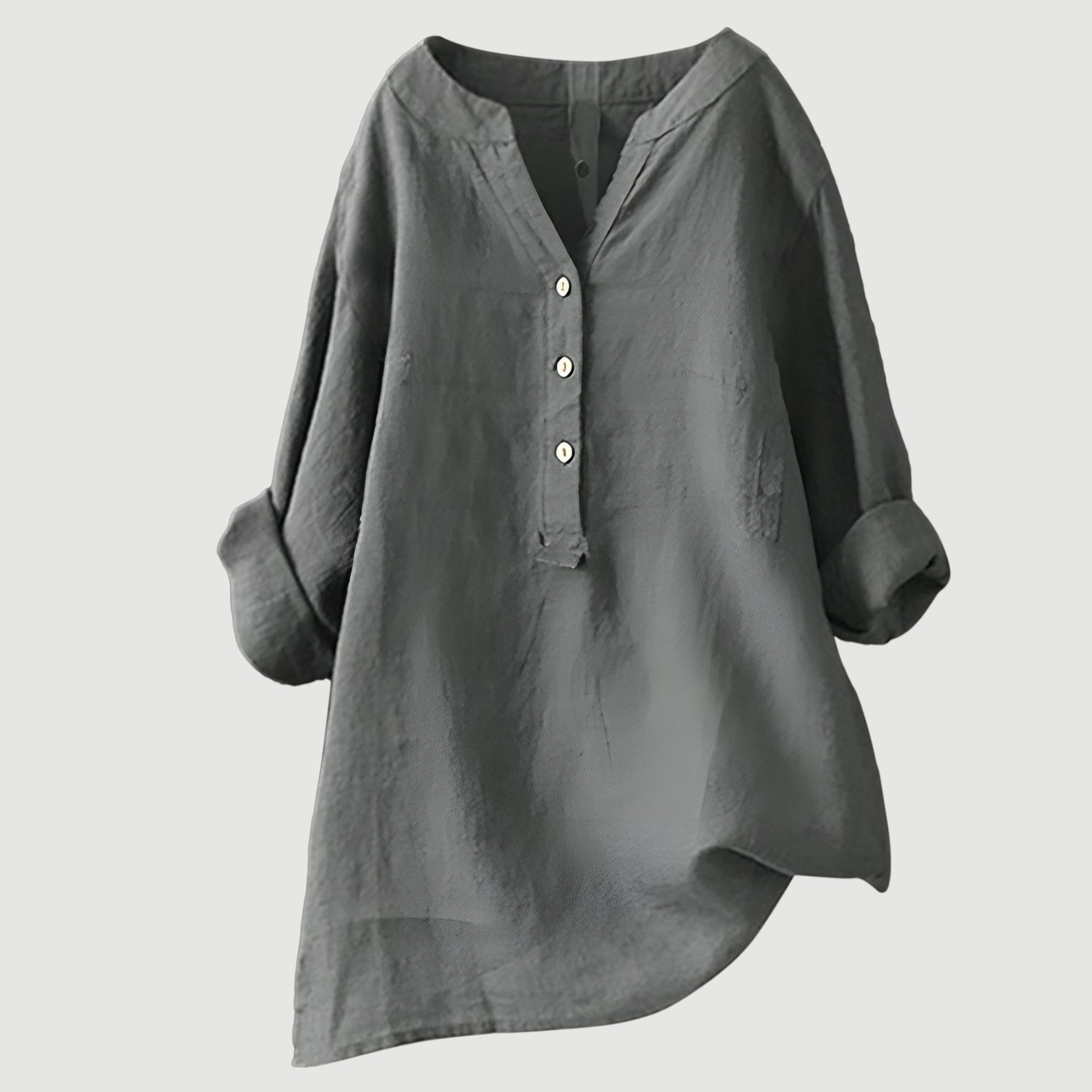 Joyelle - Blouse légère en lin à boutons