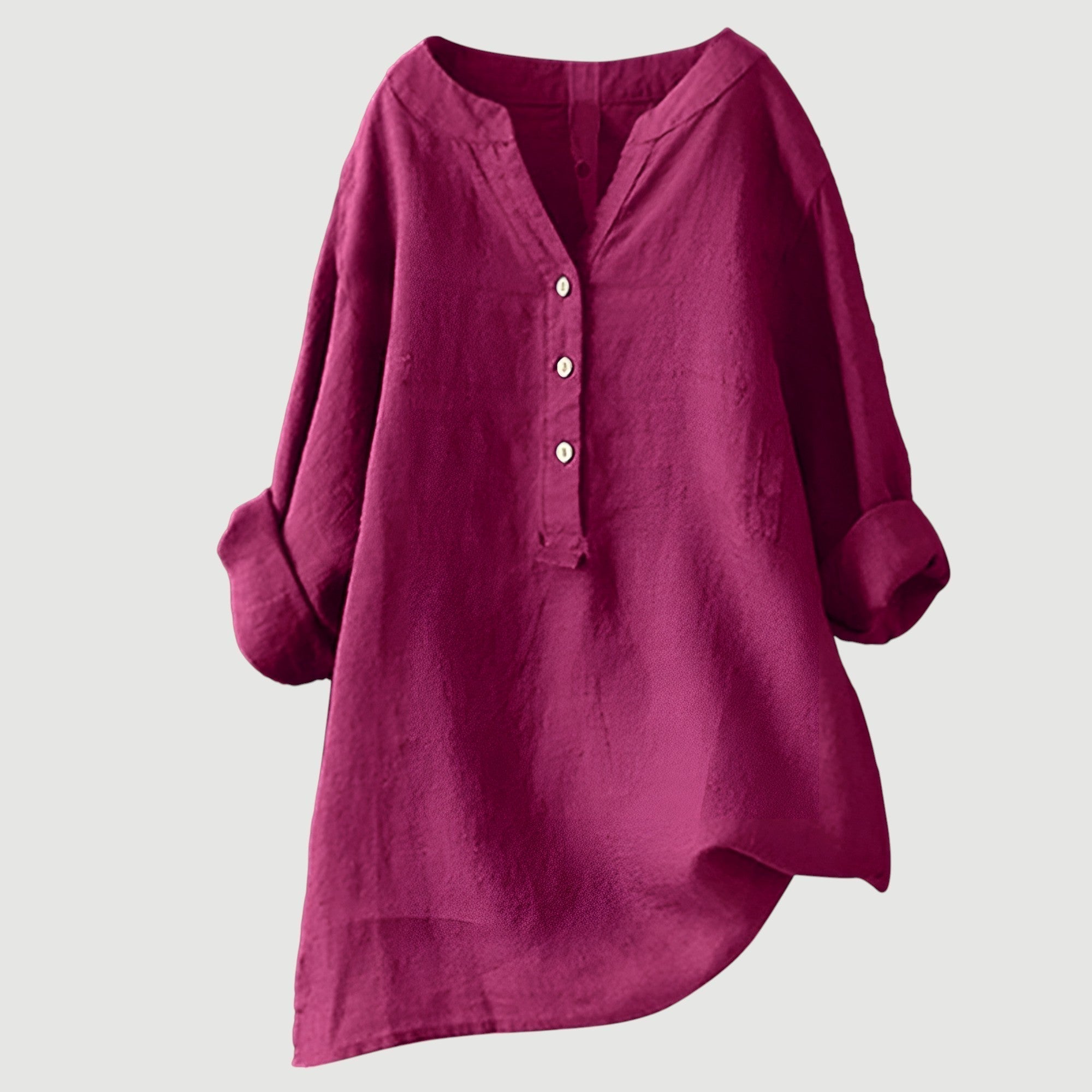 Joyelle - Blouse légère en lin à boutons