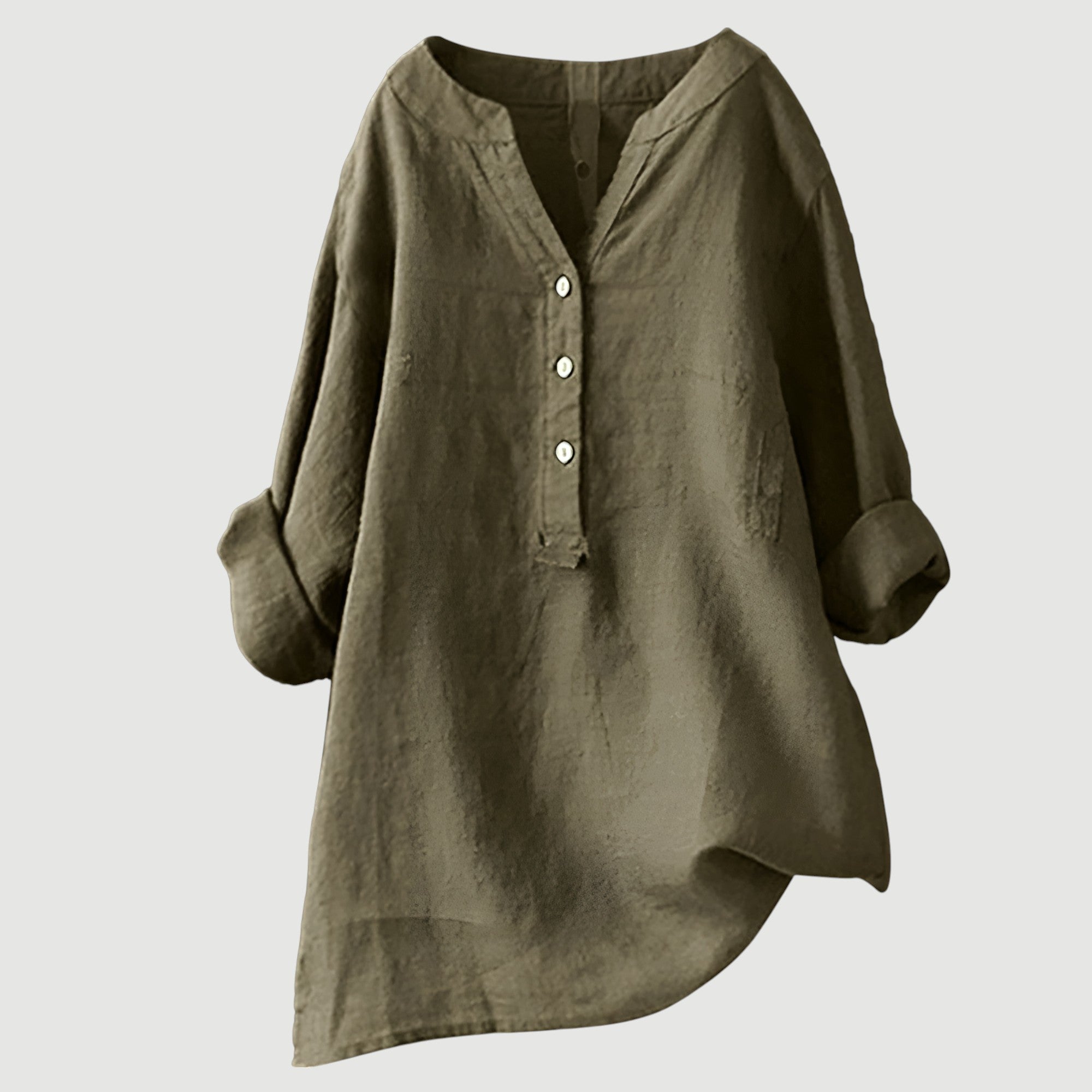 Joyelle - Blouse légère en lin à boutons
