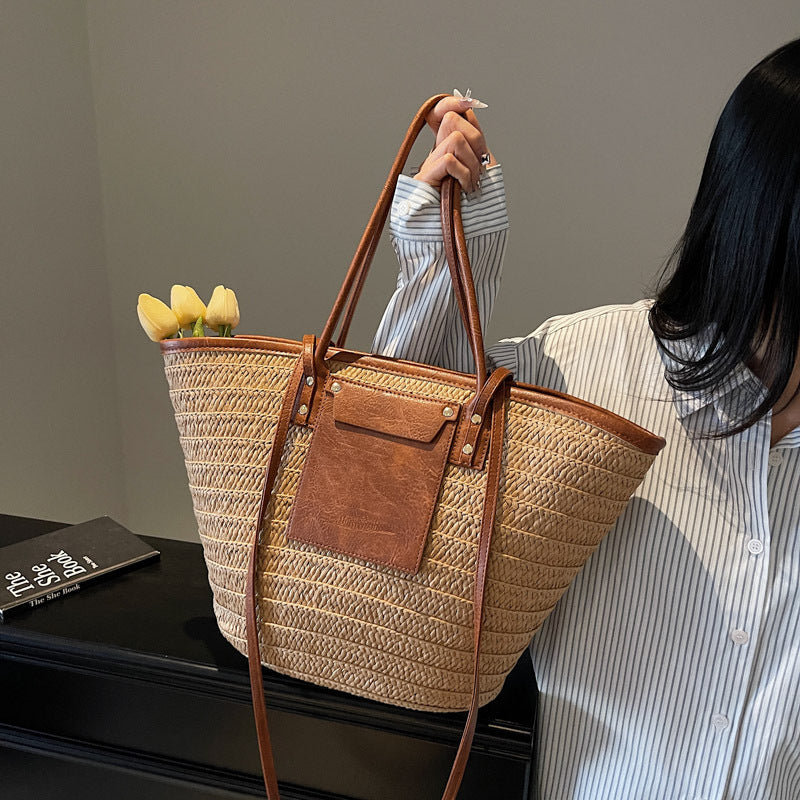 Maison Étoile™ | Fourre-tout en paille, parfait pour l’été