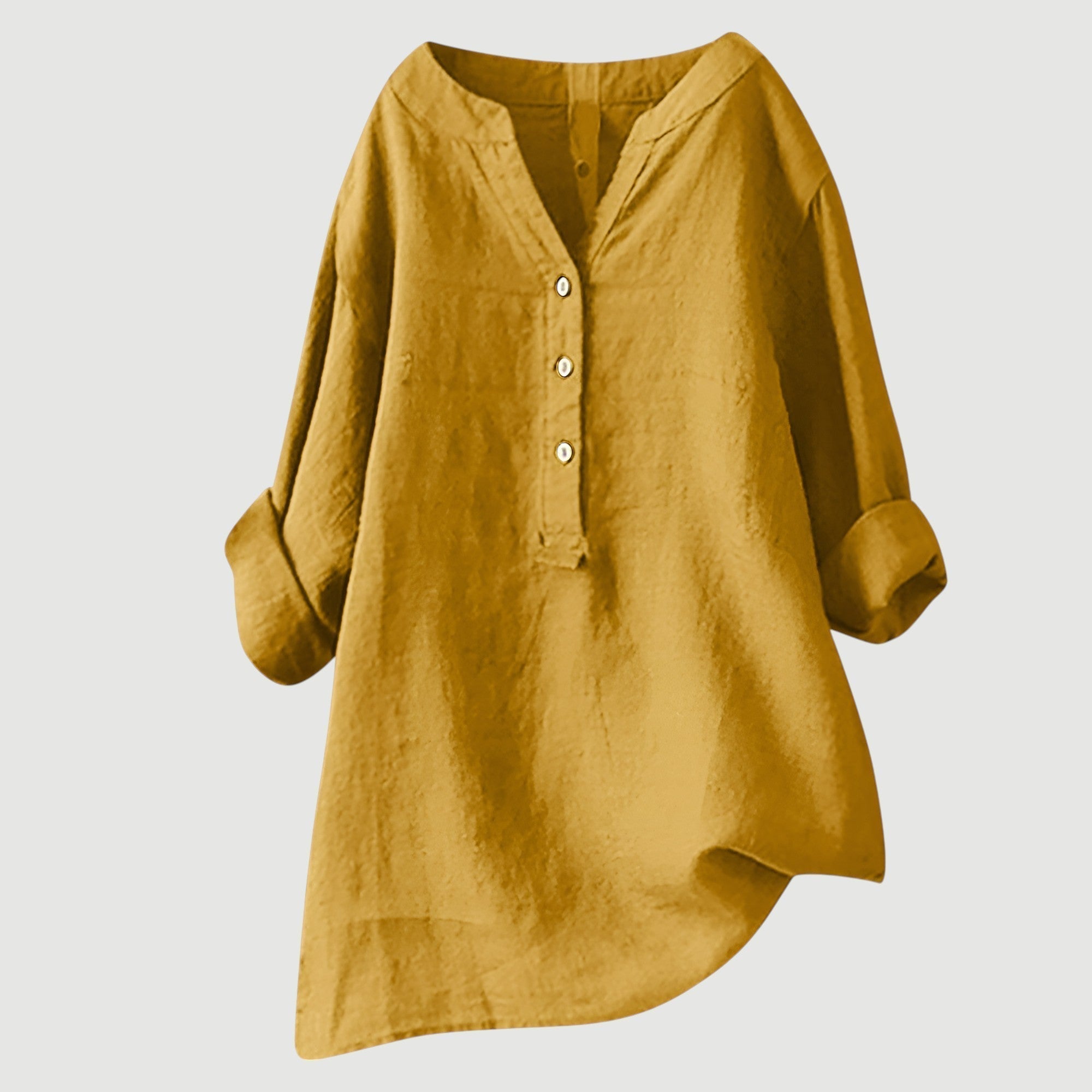 Joyelle - Blouse légère en lin à boutons