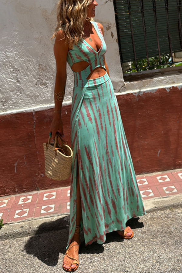 Bianca - Robe Plunge Cut-Out en Coton