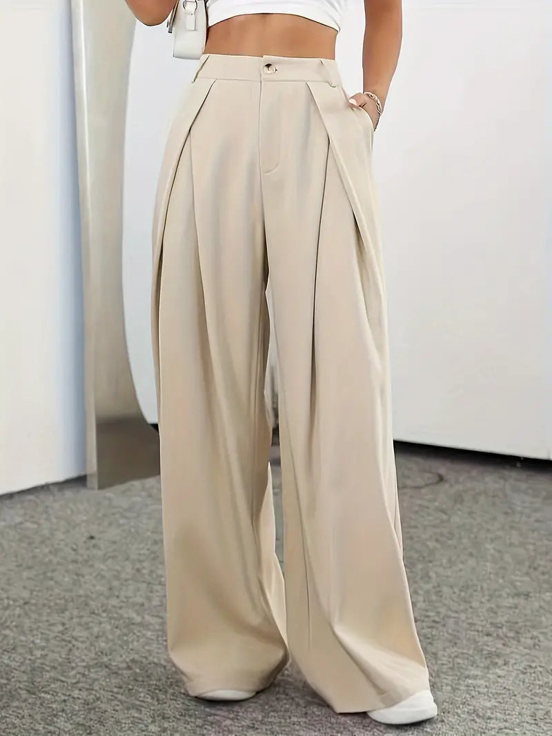 Maison Étoile™ | Pantalon plissé élégant taille haute pour femme