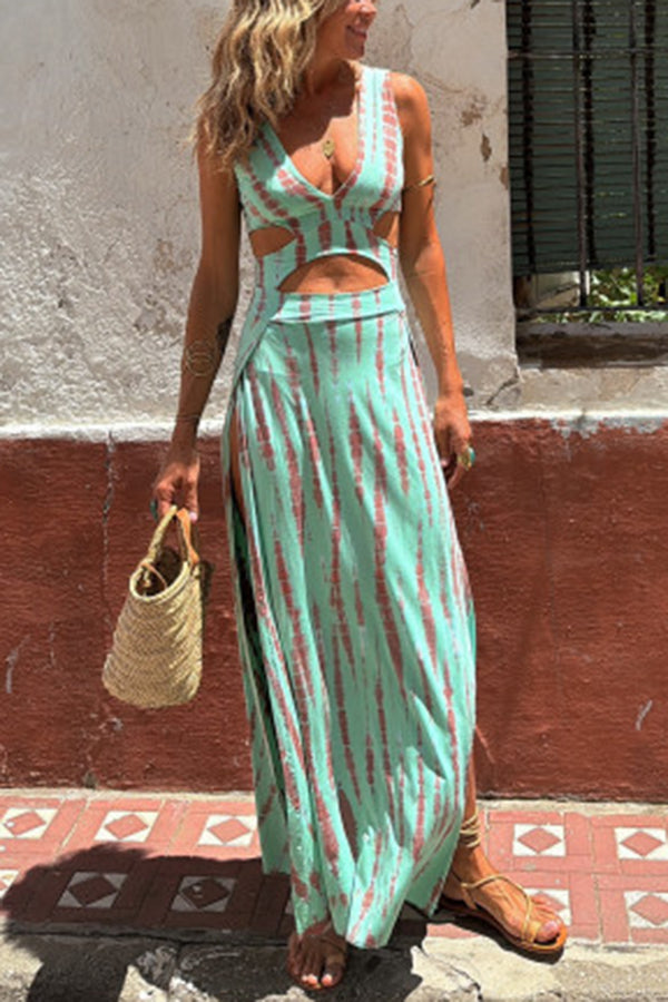 Bianca - Robe Plunge Cut-Out en Coton