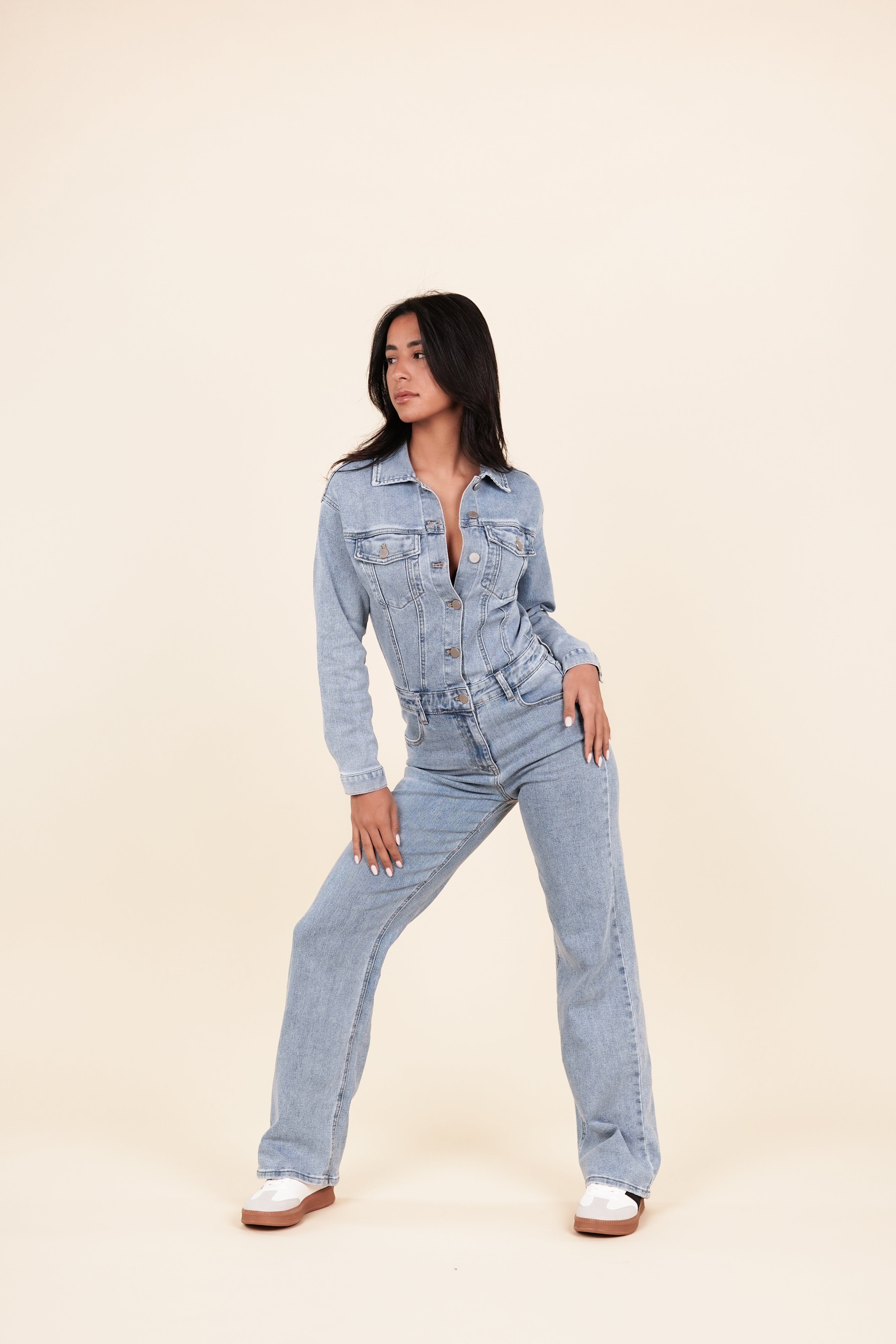 Maison Étoile™ | Combi-salopette en denim Layla