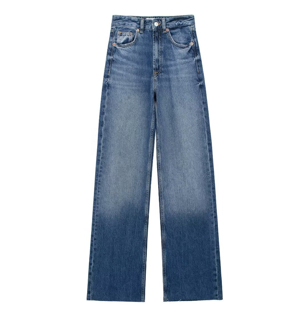 Maison Étoile™ | Pantalon large bleu pour femmes