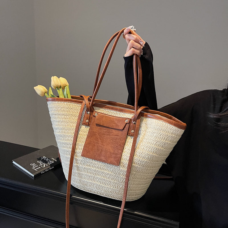 Maison Étoile™ | Fourre-tout en paille, parfait pour l’été