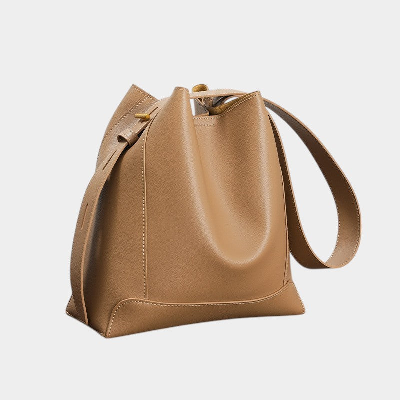 Maison Étoile™ | Sac seau à bandoulière en cuir pour femme